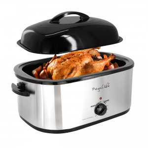 Megachef MG-RST77 22 Quart Electric Roaster Oven With High Dome Self-b