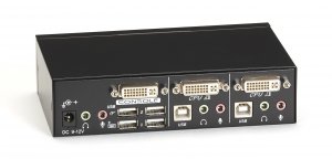 Black KV9612A Kvm Swt Sh Dvid 4-em Usb Hid Aud Dt 2pt