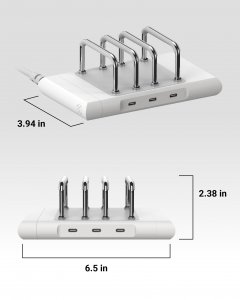 Scosche BL2MDPWT-AP Baselynx 2.0 Vert Multi Device Charging Station