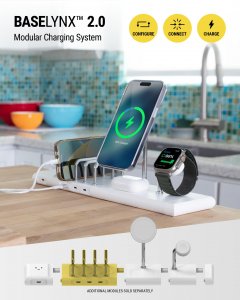 Scosche BL2MDPWT-AP Baselynx 2.0 Vert Multi Device Charging Station