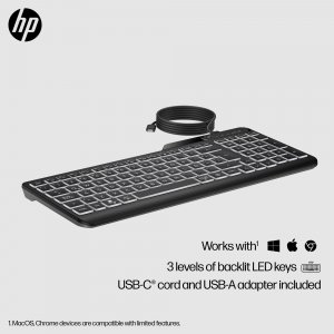 Hp 7N7C0AA#ABA Hp 400 Wired Backlit Keyboard