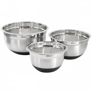 Oster 141098.03 Oswalt 3 Piece Mixing Bowl Set With Non-slip Bases In 