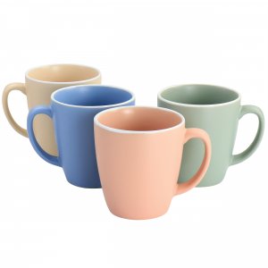 North 142383.01 Spice By Tia Mowry 4 Piece 17.5oz Stoneware Mug Set In