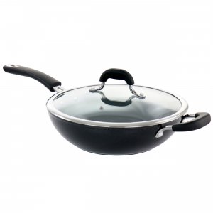 Kenmore 82910.02 Arlington 11 Inch Nonstick Aluminum Wok In Black Diam