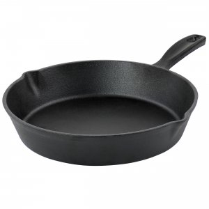 Oster 130015.01 Castaway 10 Inch Round Cast Iron Frying Pan With Dual 