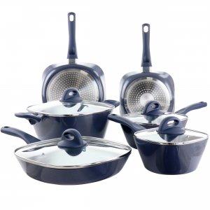 Soho 82622.10RR Diamond 10 Piece Ceramic Nonstick Aluminum Cookware Se