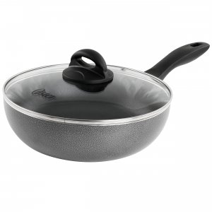 Oster 82950.02 Clairborne 9.5 Inch Non Stick Aluminum Wok With Lid In 