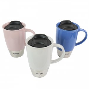 Mr 80623.01 Mr. Coffee14 Oz Stoneware Assorted Travel Mug Set Of 3