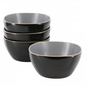 Hometrends 130142.01 Soho Lounge 4 Piece 6 Inch Stoneware Bowl Set In 