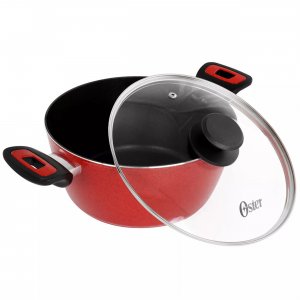 Oster 80681.02 Claybon 4.3 Quart Dutch Oven With Lid In Speckled Red