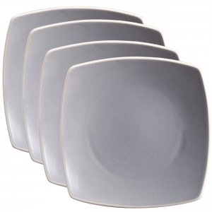 Hometrends 130141.01 Soho Lounge 4 Piece 7.4 Inch Square Stoneware Sal