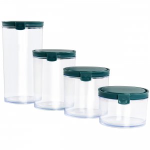 North 136566.04 Spice By Tia Mowry Spicy Thyme 4 Piece Plastic Storage