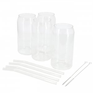 Gibson 142746.10 Home Zadie 10 Piece Glass Tumbler And Straw Set In Cl