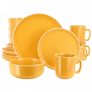 Gibson 127339.16R Home Zuma 16 Piece Round Stoneware Dinnerware Set In