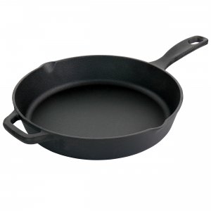 Oster 128666.01 Castaway 12 Inch Cast Iron Round Frying Pan With Dual 