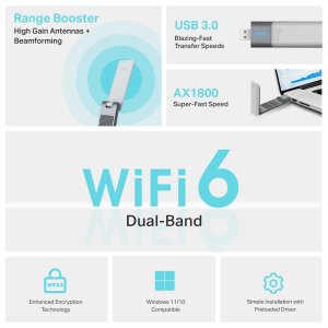 Tplink ArcherTX21UH Ax1800 Wireless Usb Adapter