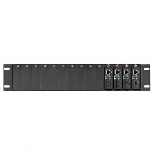 Black LHGC-RACK Med Conv Chs - 14-slot, 2u, Rkmt, Dl Pwr