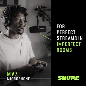 Shure MV7-K Mv7 Podcast Microphone (black)