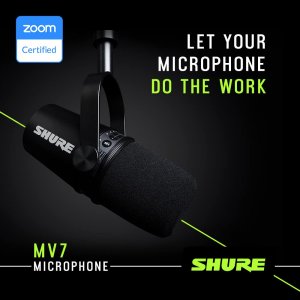 Shure MV7-K Mv7 Podcast Microphone (black)