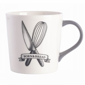 Babish 131304.01R 17 Ounce Fine Ceramic Born Amp; Bread Mug In White