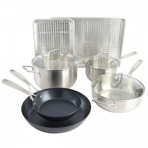 Babish 131277.12R 12 Piece Stainless Steel, Carbon Steel, Amp; Aluminu