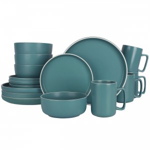 Gap 110765.16R Home 16 Piece Round Stoneware Dinnerware Set In Solid M