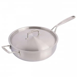 Babish 131287.02R 5 Quart Stainless Steel Tri-ply Saute Pan With Lid I