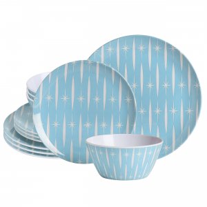 Wanda 134133.12R By Miranda Lambert 12 Piece Melamine Geometric Dinner