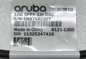 Hpe J9281D Aruba 10g Sfp+ To Sfp+ 1m Dac