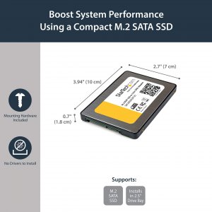 Startech SAT2M2NGFF25 Convert An M.2 Solid-state Drive Into A Standard