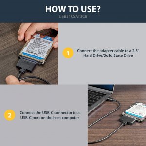 Startech USB31CSAT3CB Get Ultra-fast Access To Data By Connecting A 2.