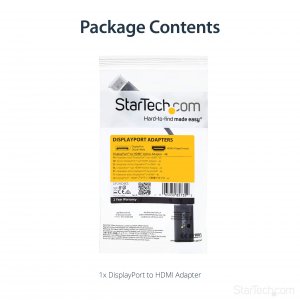 Startech DP2HD4KS Active Displayport To Hdmi Adapter - 4k 30hz1080p7.1