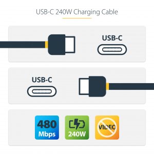 Startech USB2EPR10F Usb-c Cable Usb-if Certified