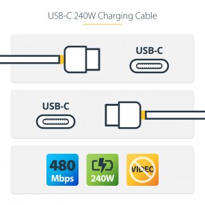 Startech USB2EPR6FW Usb-c Charging Cable 240w Pd