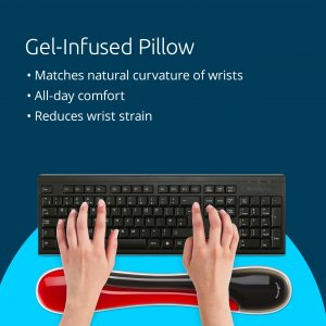 Kensington K62442WW Slim Duo Gel Kb Wrist Rest Red