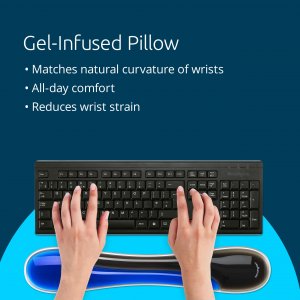 Kensington K62441WW Slim Duo Gel Kb Wrist Rest Blue