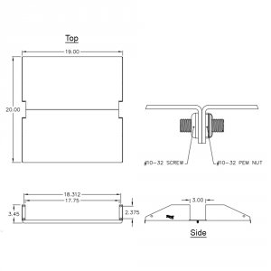 International ICCMSRDS20 Rack Shelf 20in. Deep Double 2 Rms