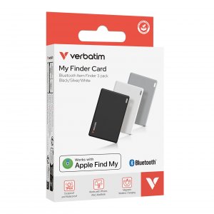 Verbatim 32141 , My Finder Bluetooth Card, 3pk, Black, Silver, White