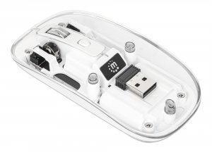 Manhattan 190275 Transparent Rechargeable Wireless Usb Mouse