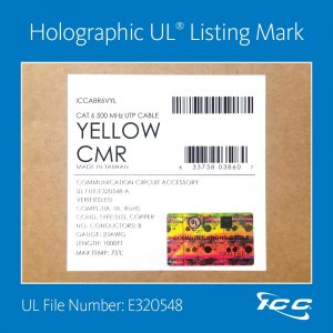 International ICCABR6VYL 500ft Cat 6 Utp Solid Network Cable - Yellow 