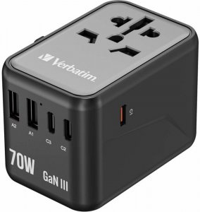 Verbatim 32124 , , Uta-09 Gan Iii Universal, Travel Adapter, 70w R Usb