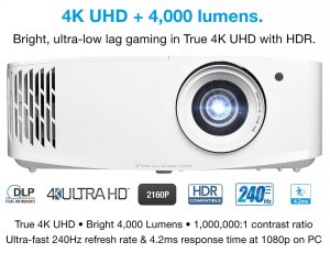 Optoma UHD38X 4k Uhd 4000lumens Lamp Light