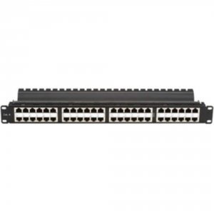 Black JPM806A-HD Cat5e Fd-thru Patch Panel 1u Shl 48pt