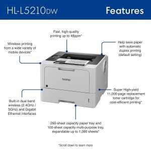 Brother HLL5210DW Laser Printer