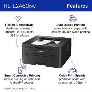 Brother HLL2460DW Soho Laser Printer