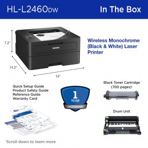 Brother HLL2460DW Soho Laser Printer