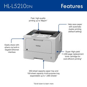 Brother HLL5210DN Laser Printer