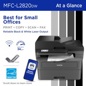 Brother MFCL2820DW Multifunction Laser Printer