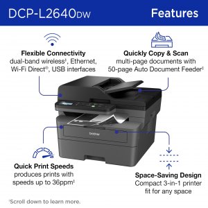 Brother DCPL2640DW Laser Printer