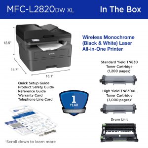 Brother MFCL2820DWXL Soho Multifunction Printer